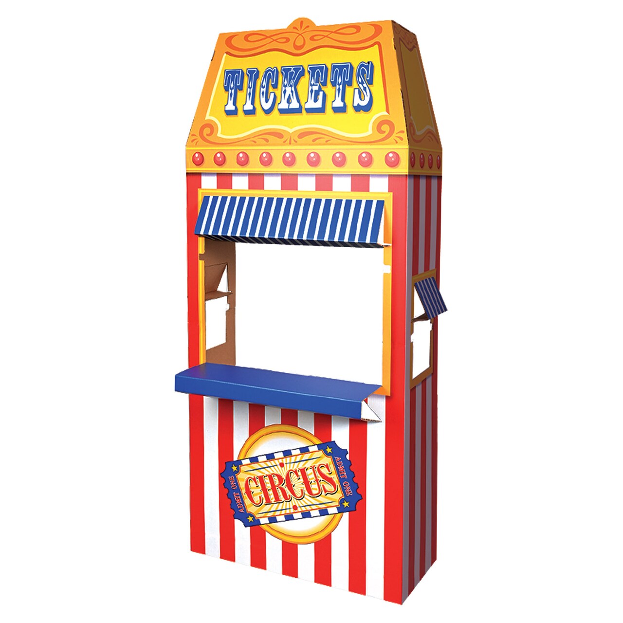 Beistle 6Feet ¾in. x 35¼in. 3-D Circus Ticket Booth Prop - 4 Pack